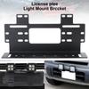 Front Bumper License Plate Mount Bracket Aluminium Alloy 4x4 LED Work Light Bar Universal SUV Lamp Holder Driving Lamp Fog Light Holder
