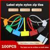 100pcs Cable Winder Self-locking Cable Ties 3*100mm 4*200mm Wire Ties Plastic Loop 4*150mm Zip Ties Tag Identification