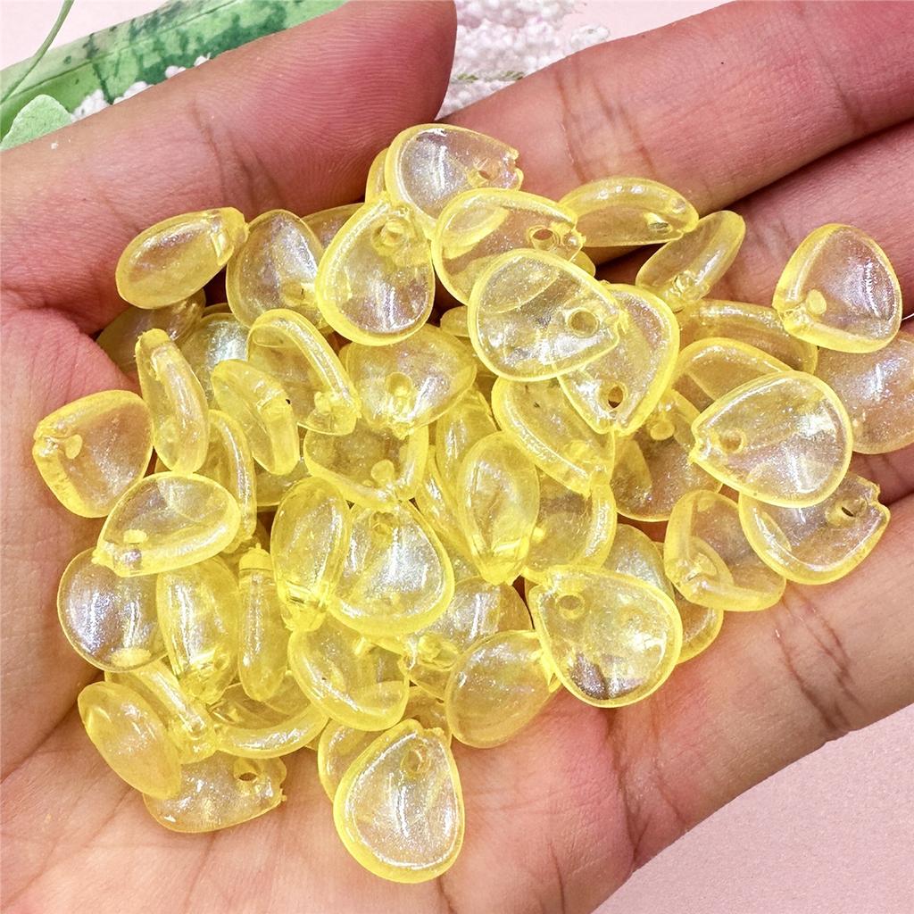 Necklace Jewelry Making DIY Earrings Jewelry Accessories 100PCS Petal Bracelets Fashion 10.8*12.2mm Water Drop Acrylic Loose Beads