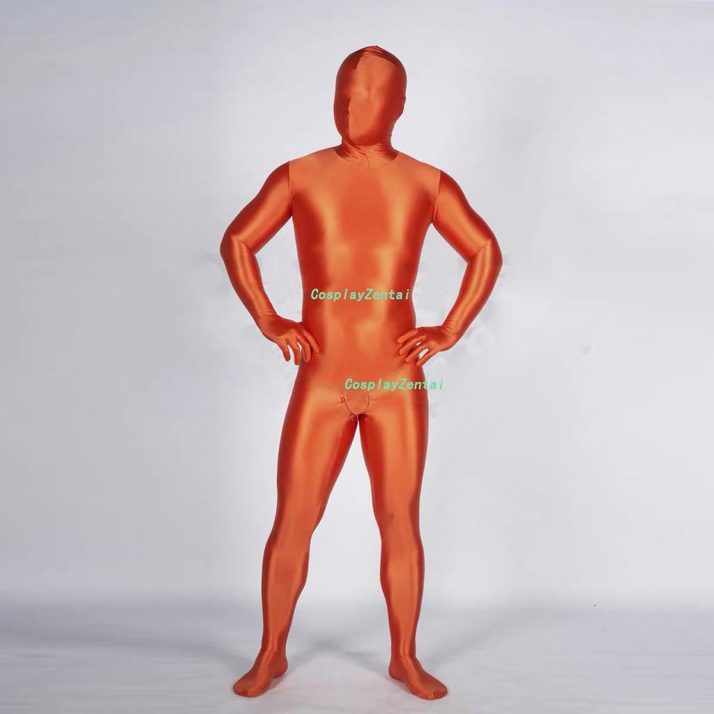 Shiny Bright Black/Pink/Green/Gray/White High Quality Spandex Zentai Bodysuits Halloween costumes Woman/Men Zentai Catsuit