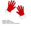 Yousheng 1 Pair Winter Christmas Gloves Thick Plush Trim Anti-slip Elastic Keep Warm Windproof Santa Claus Cosplay Performance Prop