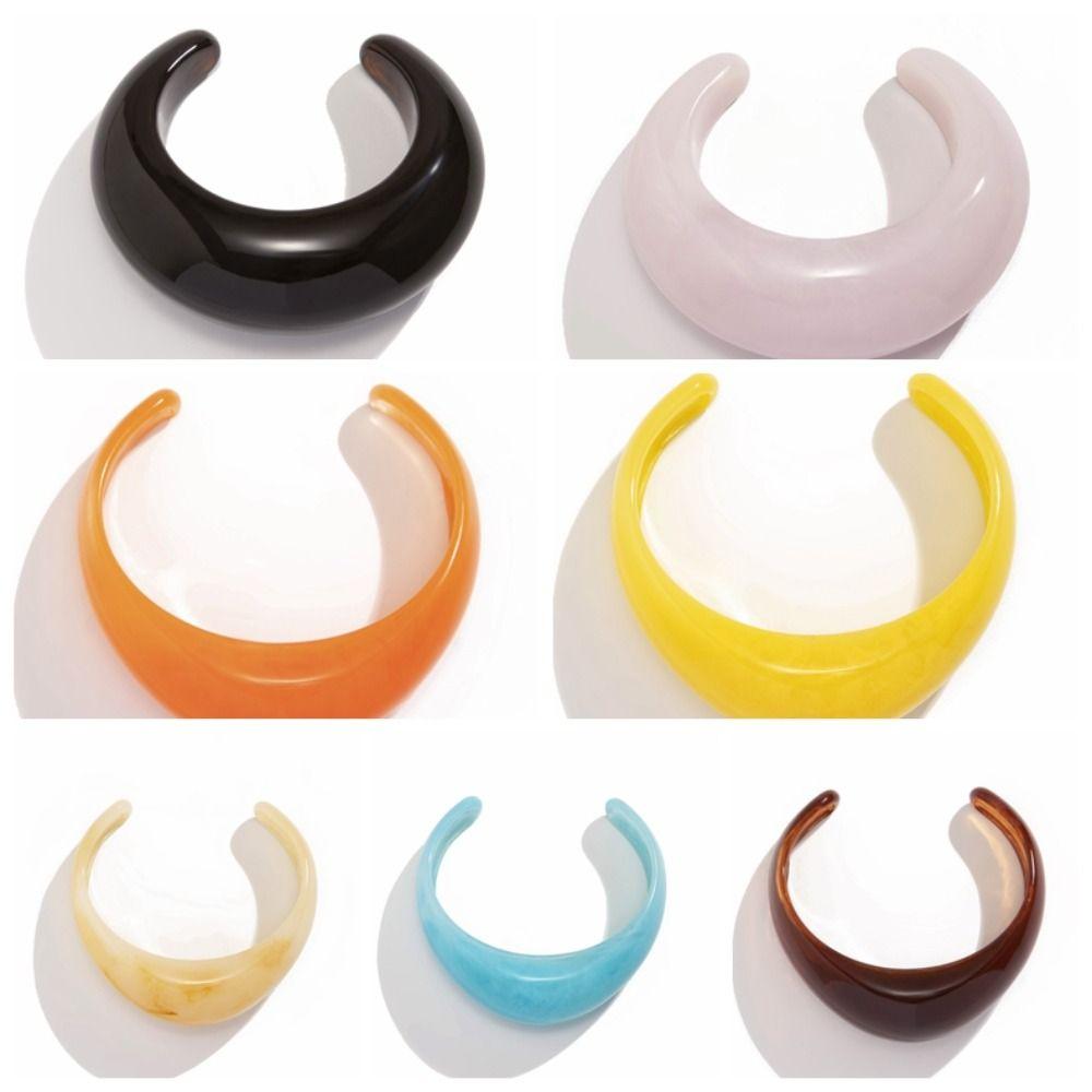 Богемный нерегулярный широкий браслет блестящее ретро-кольцо на руку простое акриловое украшение на открытый браслет