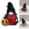 Halloween Gnome Statue Spooky Holding Pumpkin Wizard Zombie Dwarf Figurine Resin Sculpture Home Office Desktop Decoration Ornament