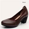 Большие размеры 32-43 Туфли на платформе со средним каблуком Натуральная кожа Женские туфли-лодочки 2026 Осенние свадебные туфли Туфли для платья Офисные рабочие туфли Женские