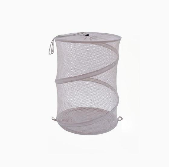 1PC Foldable Cylindrical Drawstring Laundry Basket, Home Dirty Clothes & Doll Storage Organizer, Saving Space, For home