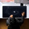 Space Mousepad XXL Monochrome Galaxy Vortex Deskpad Non‑Slip Rubber Starfield Art Pc Game Keyboard Mats Gamer Computer Desk Mats