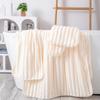 Coral Fleece Solid Color Striped Towels Thick Soft Face Towel Absorbent Hair Dry Cap Household Bath Towels for Adults Kids Bathroom