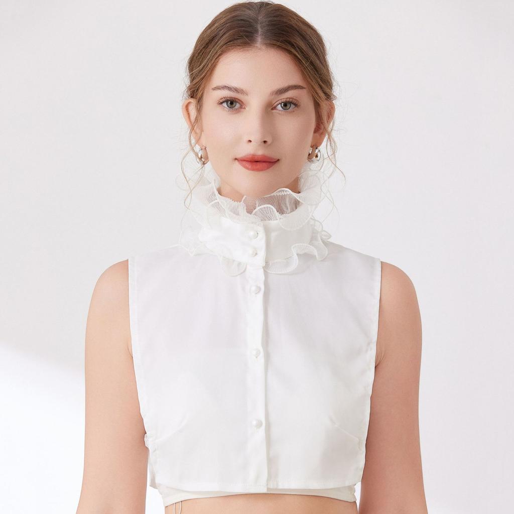 Vintage Lapel Fake Collar Female Detachable Shirt False Collar for Women Blouse Sweater Lapel Top Clothing Accessories