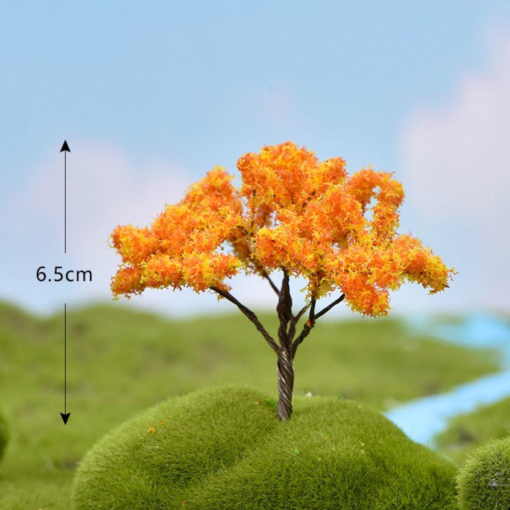 Plastic Simulation Trees Landscape Rural Style Micro Figurines Durable Sakura Miniatures  Yard