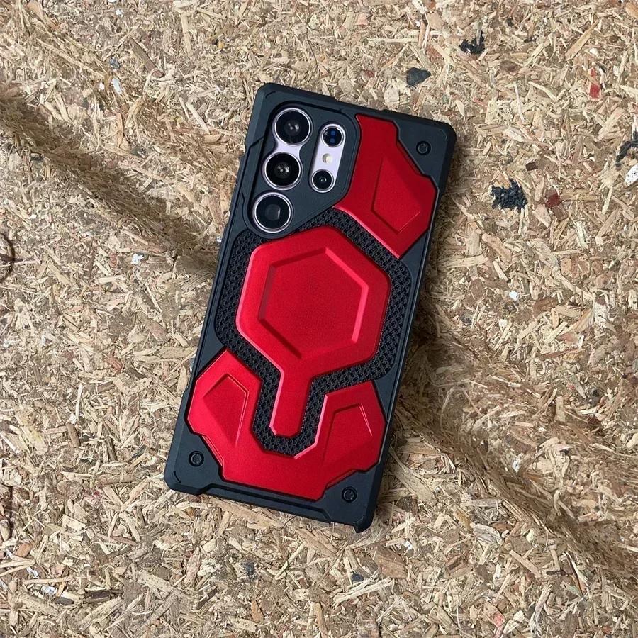 Чехол Monarch Pro Magnetic KEVLAR для SamsungS25 Ultra S23 S24 Plus Magnet Military Rugged Armor Shockproof Magsafe Protect Cover