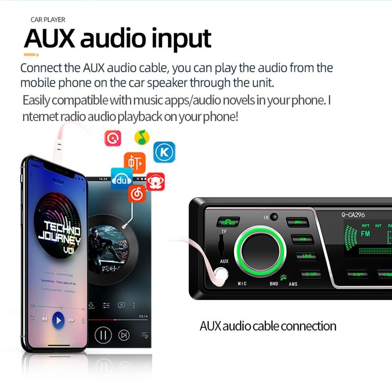 Беспроводной Bluetooth-совместимый автомобильный MP3-адаптер, музыкальный плеер, FM-радиопередатчик