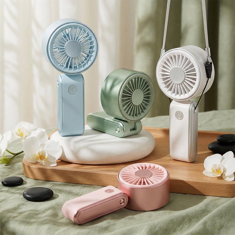 2026 Simple USB Rechargeable Portable Handheld Fan with Custom Logo