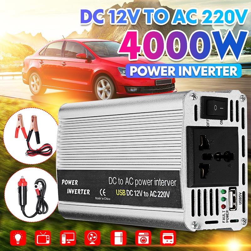 USB Charge 2000W Watt DC 12V To AC 220V Car Power Inverter Charger Converter Modified Sine Wave