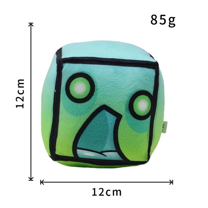 Плюшевые игрушки Geometry Dash Cube Маленькая подушка Мягкая плюшевая кукла Квадратный кулон Игра Милый домашний декор Детский подарок на день рождения