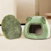 Новое гнездо для кошек в форме головы медведя, теплое и удобное, плюс бархатная закрытая лежанка для кошек, гнездо для маленьких и средних собак, товары для животных