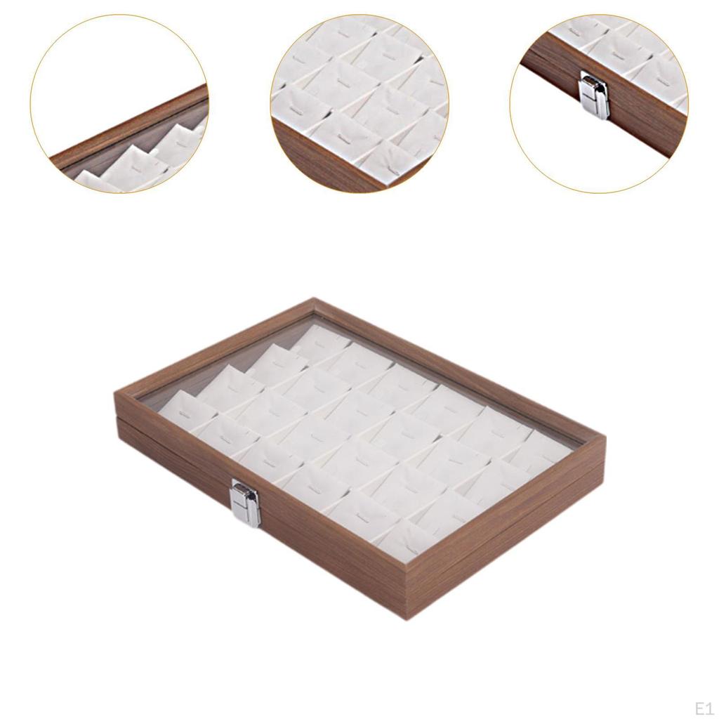 Деревянная шкатулка для хранения ювелирных изделий, контейнер, органайзер, поднос для браслетов
