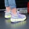 Четырехколесные новые сетчатые светодиодные прогулочные туфли с вращающейся кнопкой детские роликовые коньки обувь для девочек прогулочные туфли для мальчиков