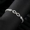 3 Pcs/Set Women Bracelets Rhinestone Decor Hollow Infinite Symbol Heart Adjustable Stackable Wrist