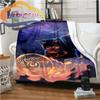 Mystery Cat and Satan  Fluffy Blanket  Warmth Soft Plush Sofa Throw  Square  Blanket Tourist blanket{Customize Your Picture}