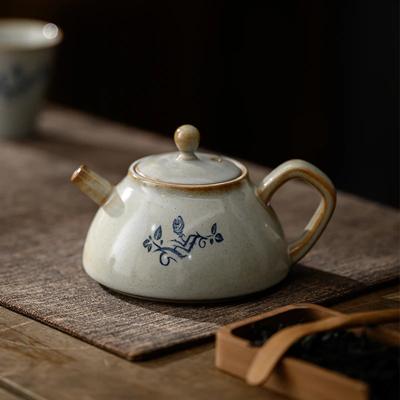 Японский керамический чайник с боковой ручкой, набор для чая Кунг-фу, заварочный чайник, креативный ретро бытовой чайник