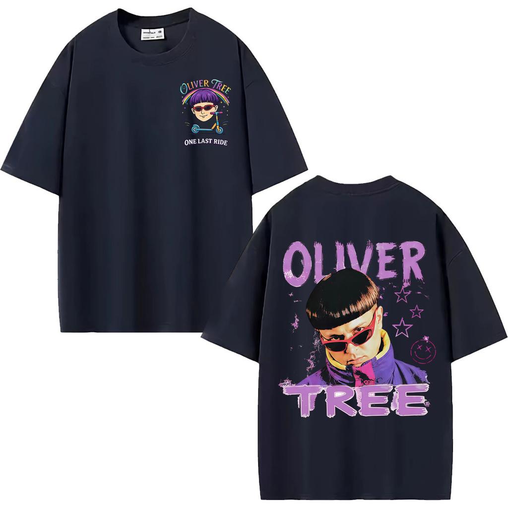 Oliver Tree One Last Ride Y2k Подарок для фаната Футболка Унисекс Одежда Мода Харадзюку Хип-Хоп Футболка Летние Топы 100% Хлопок Футболка