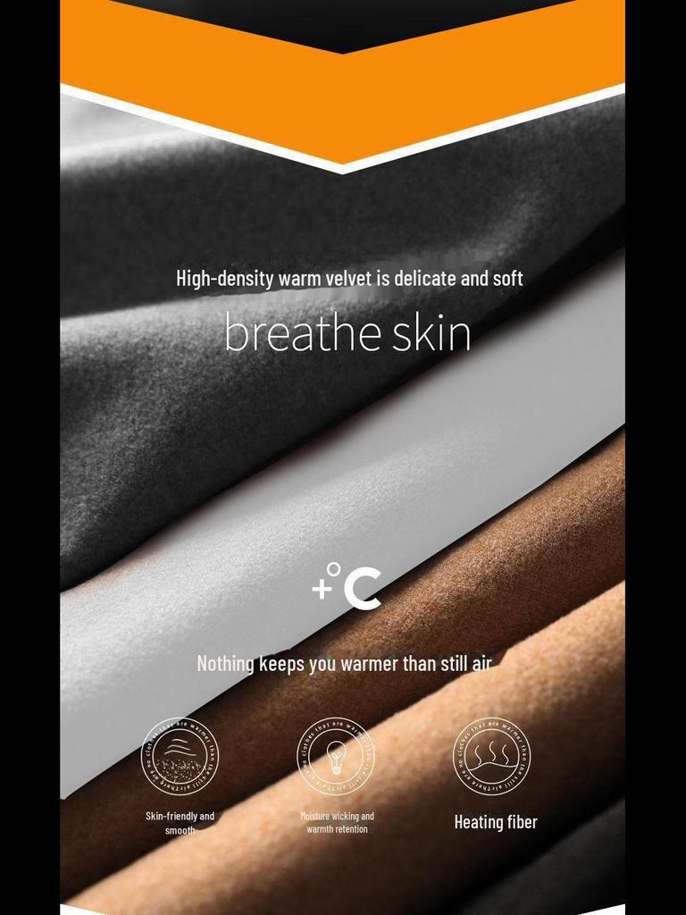 Мужская осенне-зимняя немецкая бархатная водолазка с длинным рукавом