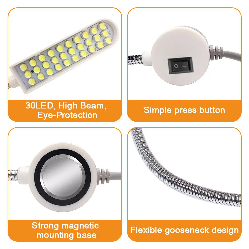 Aoresac Светодиодное освещение для швейной машины (30 светодиодов) 2 Вт для токарного станка, сверлильного станка, дневной свет