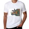 Rainbow Rhino T-Shirt Cotton T Shirts Man 100% Printed T Shirts for Man T-Shirt