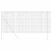 vidaXL Eurozaun 1,4 x 10 m PVC-beschichtetes Eisen Grau