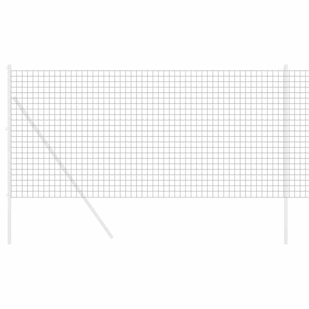 vidaXL Eurozaun 1,4 x 10 m PVC-beschichtetes Eisen Grau