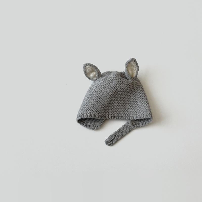 0-2 Years Baby Hat Autumn Winter Ear Rabbit Knitted Kids Hat Baby Girls Baby Boys Cute Wool Hat Baby Accessories Newborn