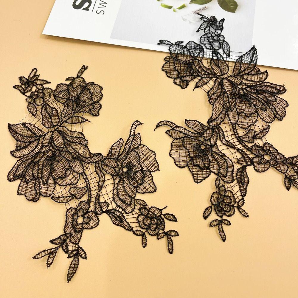 Аппликация из цветка ручной работы, кружевная ткань, аппликация из ткани, изысканная нашивка из ткани, пошив одежды