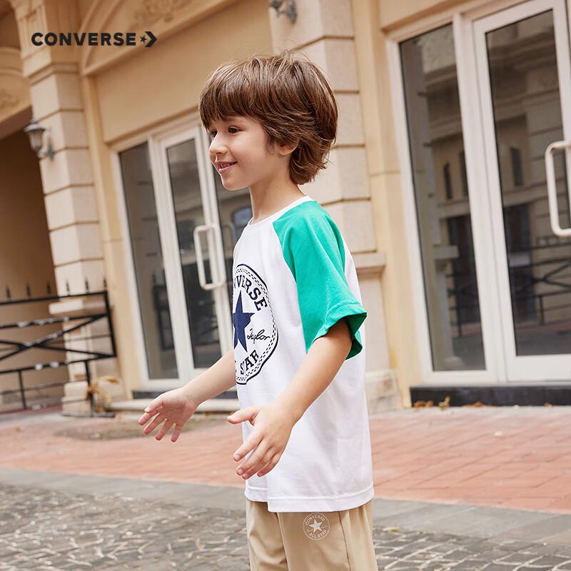 Converse Детская охлаждающая футболка с коротким рукавом реглан