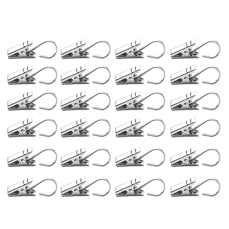 10/20Pcs Stainless Steel Curtain Clips With Hook Window Curtains Hanging Clamps Accessories Home Room Photo Decoration Hook Clip