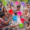 6 шт. Ведро для фестиваля обливания водой Ведра для фестиваля обливания водой Большая вместимость с ручкой Ведра для песка Портативный дизайн Набор из 6 шт.