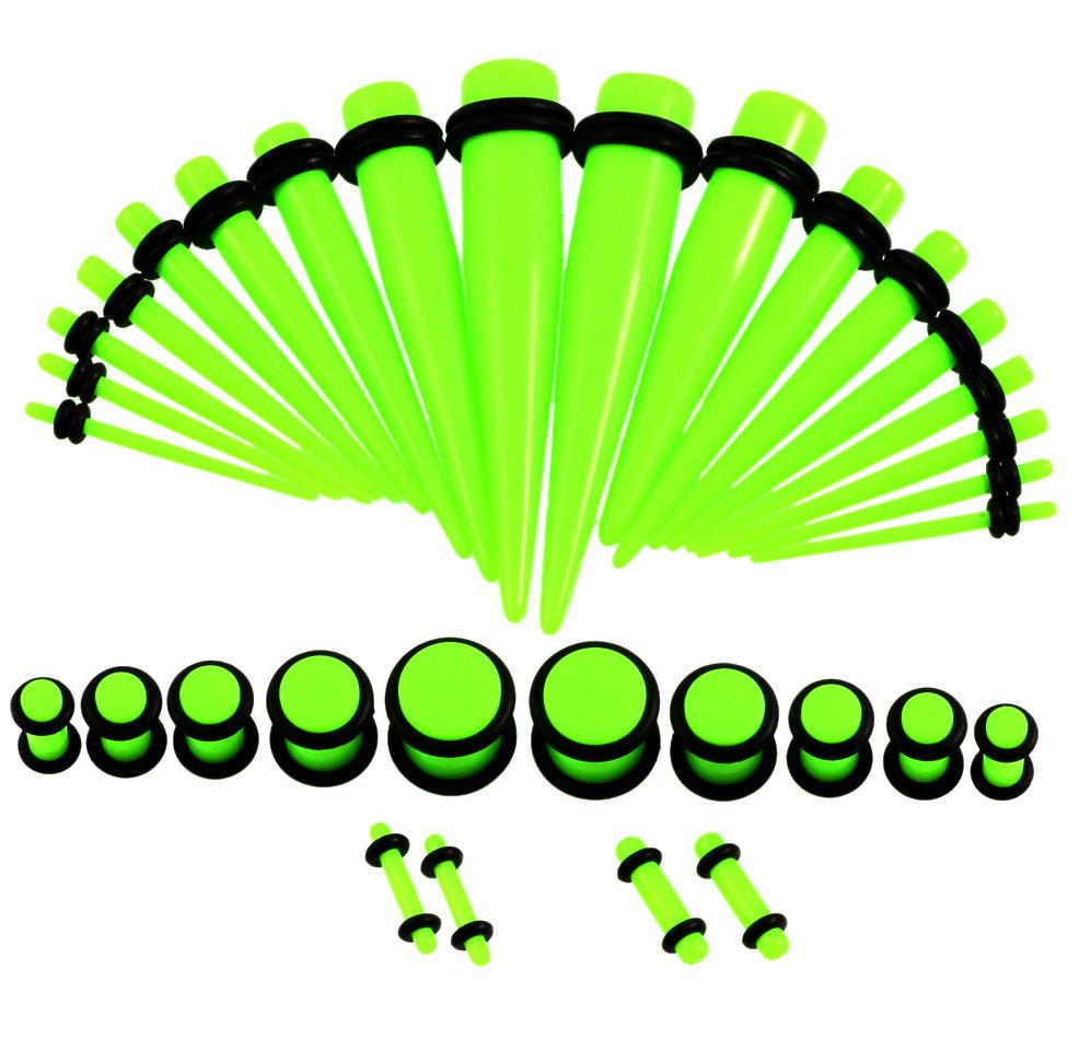 36 шт. силиконовые ушные манометры с конусом и вилкой для растяжки, наборы для туннельного пирсинга, украшения для тела