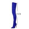 Sexy Boots Boots-Women Female Shoes  2025 Ladies Pointy High Heel Over-the-Knee Rubber Solid Pointed Toe Rome Slip-On Lace-Up Fl