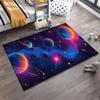 "Colorful Galaxy Planets Carpet, Nebula Space Themed Floor Mat Decor" Suitable for use as an anti-slip for living room bedroom sofas