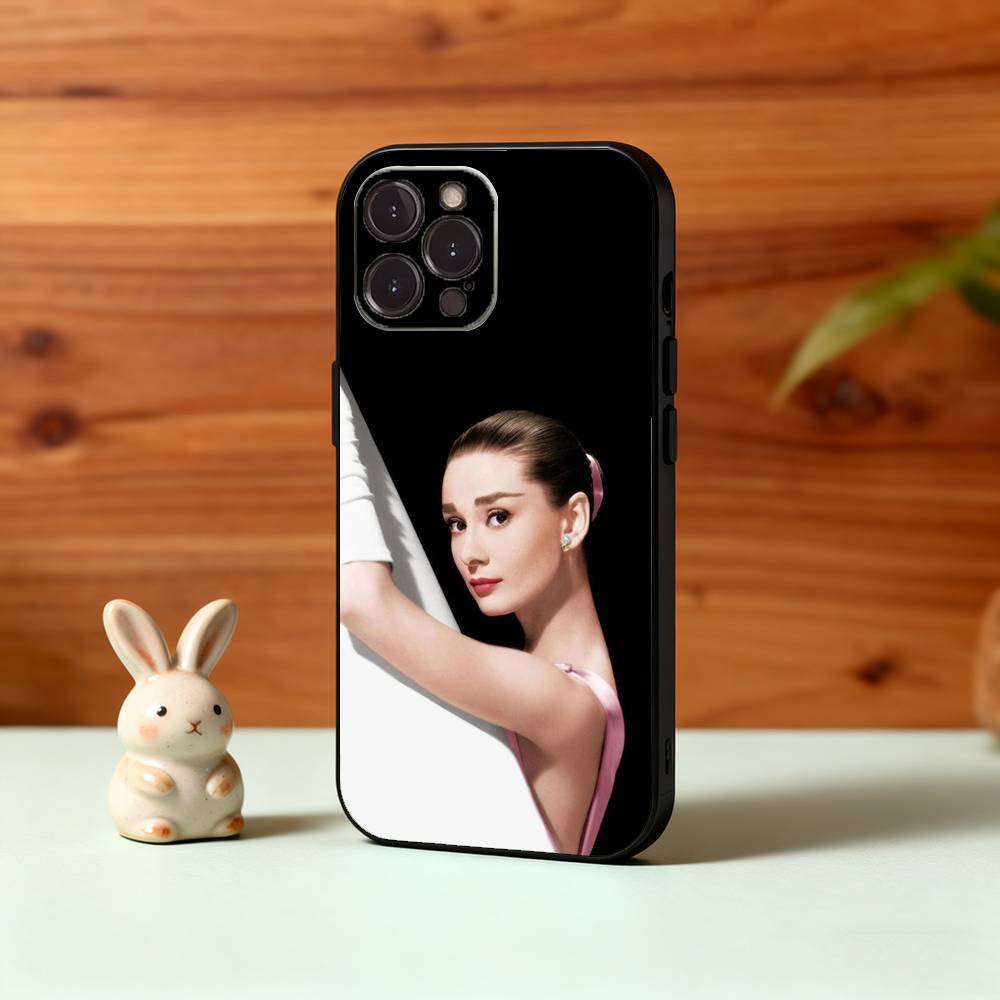 A-Одри Хепберн A-Актер Чехол для телефона Для iPhone17,16,15,14,13,12,Plus,Pro Max, 5G Другие Мягкий Черный Чехол