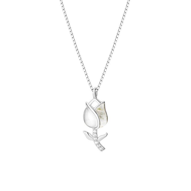 Ожерелье-тюльпан, повседневный, изысканный, универсальный, цепочка для воротника, легкая, роскошная, высокого качества, простая, женская