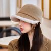 Autumn and Winter Hat Women's Imitation Wool Velvet Thickened Thermal Hat Fashion Bucket Hat Basin Hat