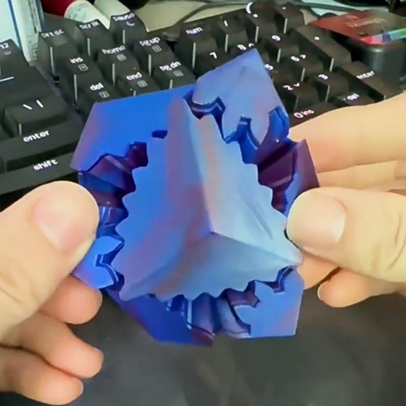 Новая 3D-печатная вращающаяся шестеренчатая шаровая модель для рабочего стола, декоративные ornaments, подарок на день рождения для мальчиков, новая тестовая игрушка-антистресс