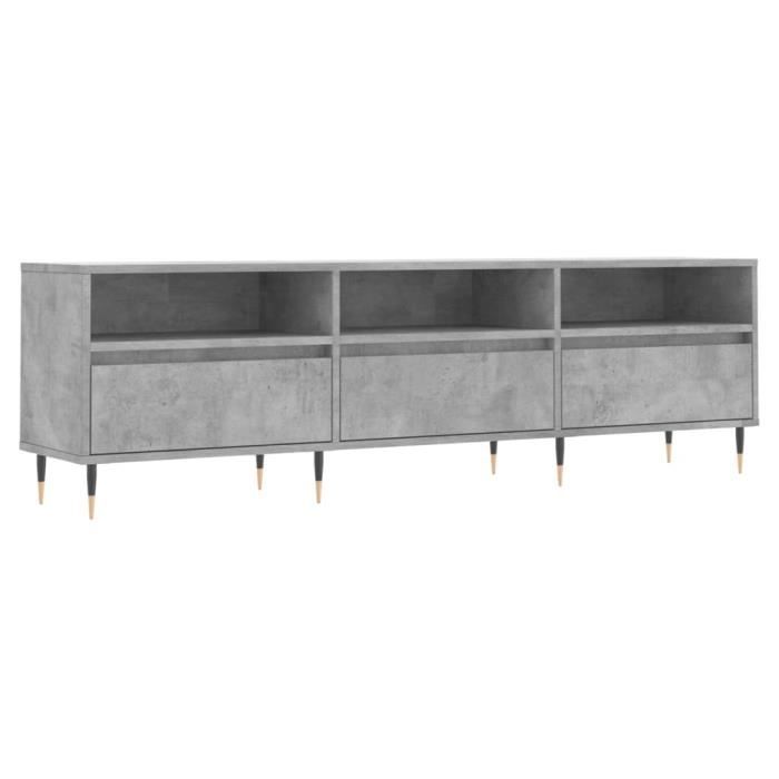 VidaXL TV Stand Concrete Grey 150x30x44.5 Cm Engineered Wood 831264