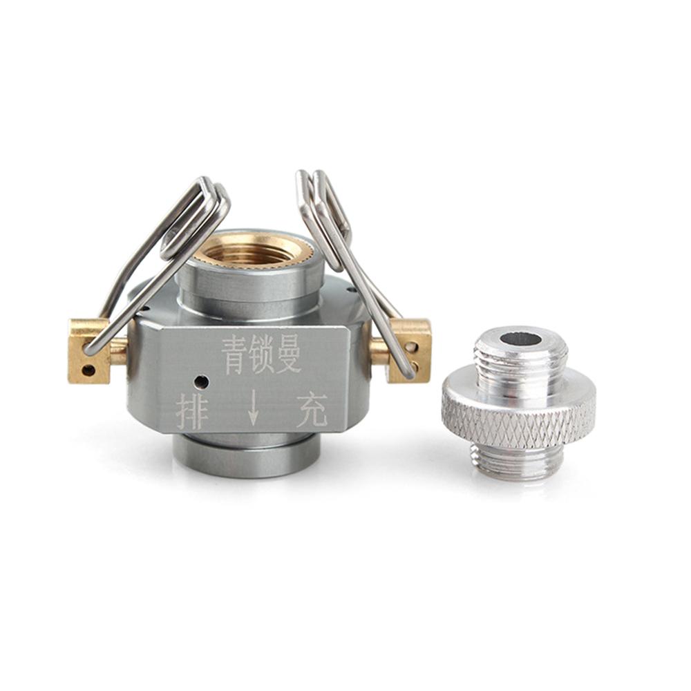 Переходник для заправки газа с клапаном заправки. Выпускной клапан. Переключатель канистры. Конвертер газового баллона.