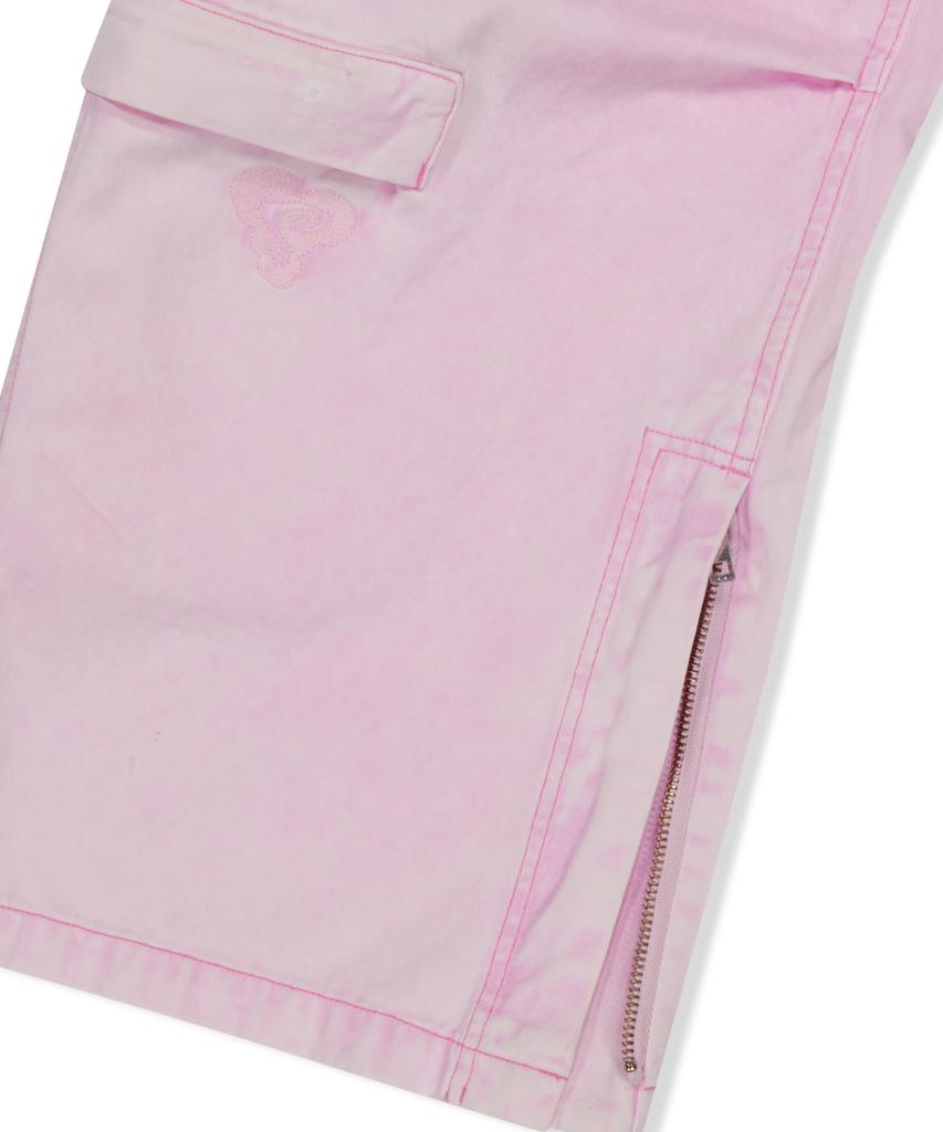 YESEYESEE Bleached Aviator Pants Baby Pink
