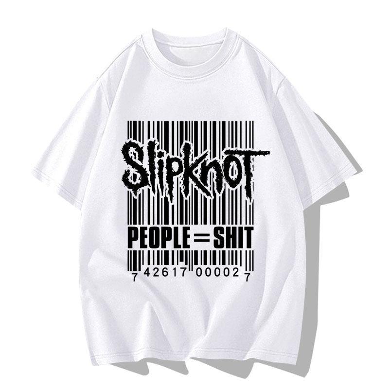 2026 Новая Американская Уличная Тяжелый Металл Slipknot Графический Принт Футболка Группа Периферийный Узор Печать Летняя Футболка с Коротким Рукавом