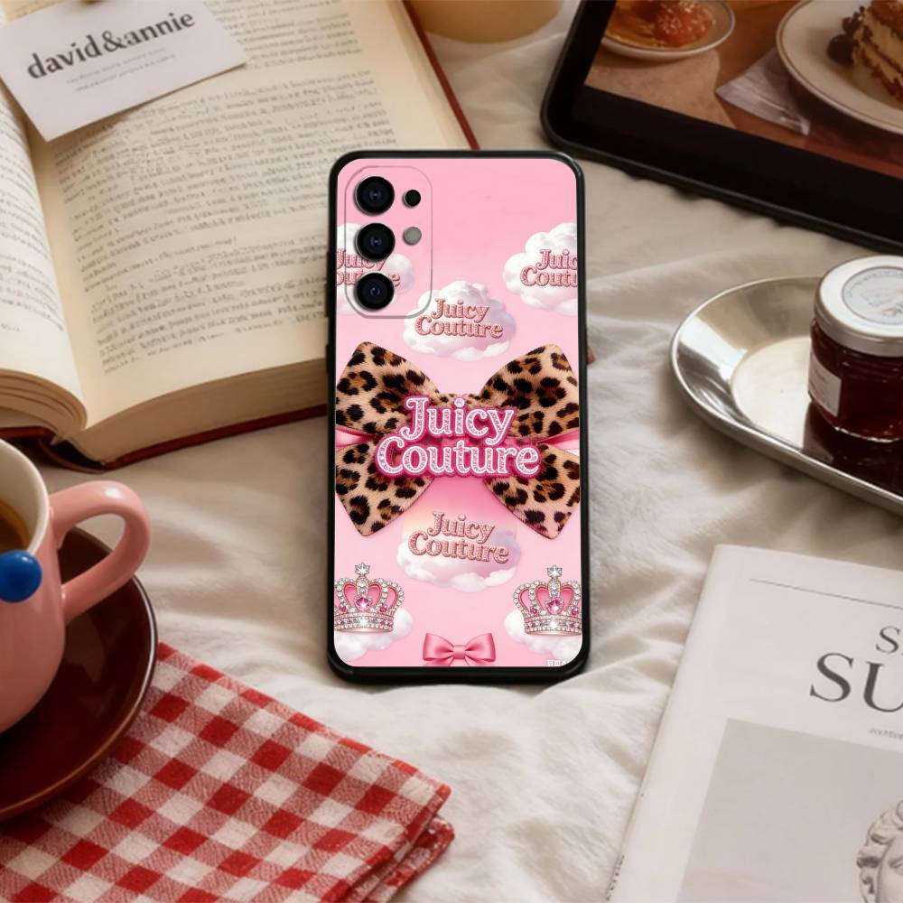 Y-Y2K Винтажный J-Juicy C-Couture Чехол для телефона для Samsung S 25,24,23,22,30,21,10,9,Ultra,Plus,Lite,FE,4,5 G Мягкий черный чехол