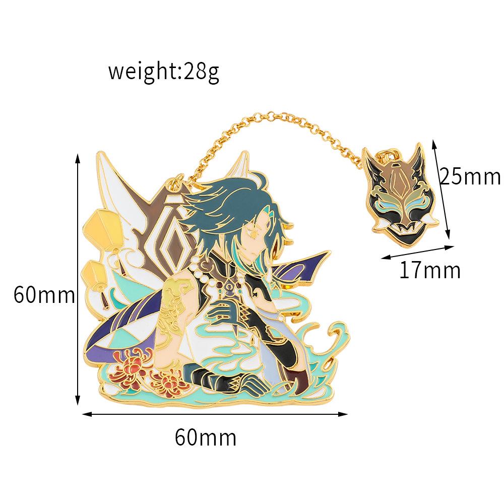 Эмалированные булавки Genshin Impact Xiao Kaedehara Kazuha Venti, брошь-булавка, металлический значок, коллекция пуговиц, сувенир, подарок для косплея