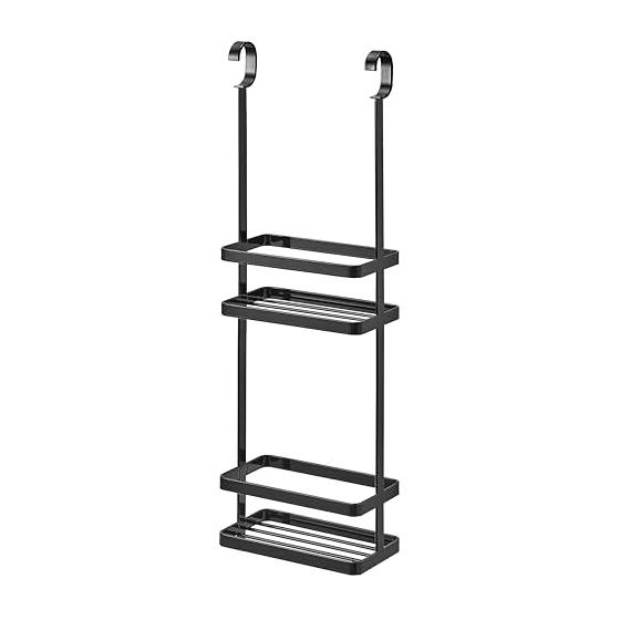 Yamazaki Jitsugyo 8461 Hook Dispenser Stand 2 Tiers Black W19.3 x D10 x H59.5cm Tower Shower Rack Bathroom Rack