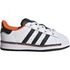 adidas Оригинальные Superstar El Удобные Универсальные Амортизирующие Низкие Кроссовки для Ходьбы Детская Обувь Белый Черный FV3693